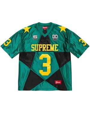 Supreme Star Football Jersey T-Shirt - Green