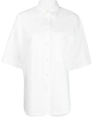 Lee Mathews Short-Sleeved Cotton Shirt - White
