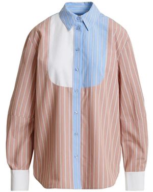 Essentiel Antwerp Striped Oversized Shirt - Natural