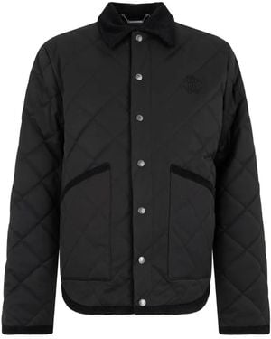 Roberto Cavalli Quilted Corduroy-Collar Jacket - Black