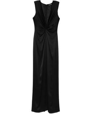 Tom Ford Robe Longue À Design Sans Manches - Black