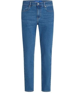 KARL LAGERFELD Logo-Patch Jeans - Blue