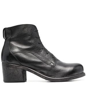 Moma Lace-Up Ankle Boots - Black