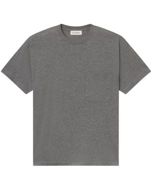 FRAME Chest-Pocket Cotton T-Shirt - Gray