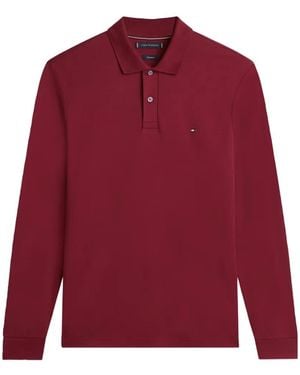 Tommy Hilfiger Long-Sleeve Polo Shirt - Red