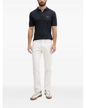 Aeronautica Militare Button-Up Polo Shirt - Blue