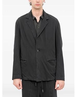 Andrea Ya'aqov Exposed-Seam Single-Breasted Blazer - Black