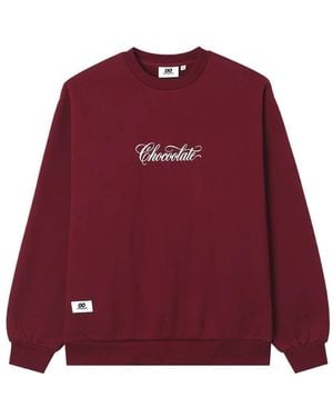 Chocoolate Logo-Print Sweatshirt - Red
