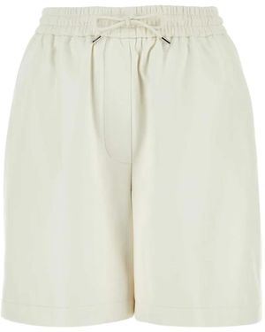 Loewe Drawstring leather shorts - Blanco