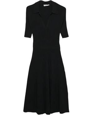 Jonathan Simkhai Pati Polo-Collar Midi Dress - Black