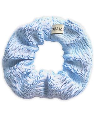 Paramidonna Textured Scrunchie - Blue