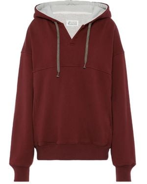 Maison Margiela Cotton Hoodie - Red