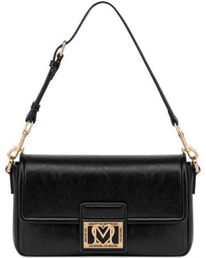 Love Moschino Sac Porté Épaule À Plaque Logo - Noir