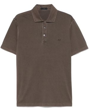 Fay Polo de manga corta de algodón - Marrón