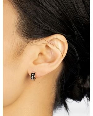 Apm Monaco Love Hoop Earrings - Black