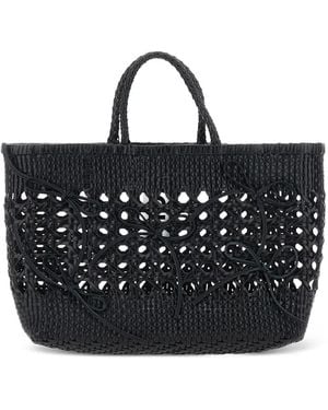 OSOI Biscuit Woven Tote Bag - Black