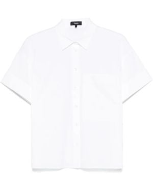 Theory Cuff Shirt - White