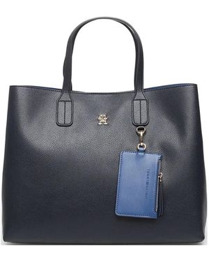 Tommy Hilfiger Th Monogram Trim Tote Bag - Blue