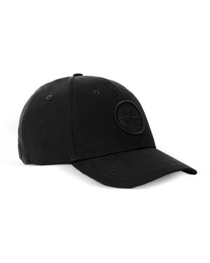 Stone Island Logo-Patch Baseball Cap - Black