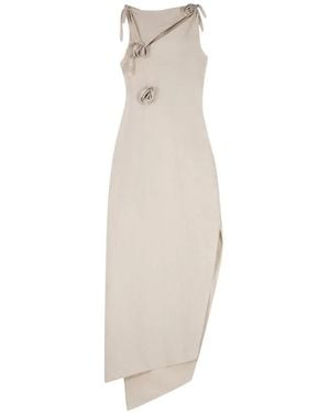 Coperni Asymmetrical Midi Dress - White