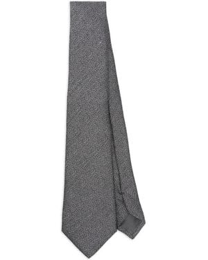 Giorgio Armani Speckled silk-mohair tie - Grau