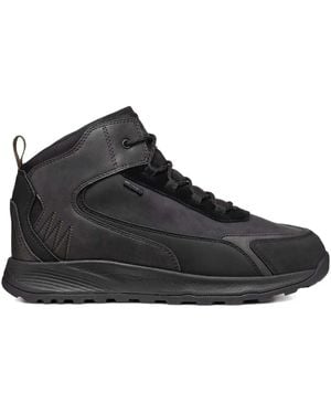 Geox Terrestre B Leather Trainers - Black