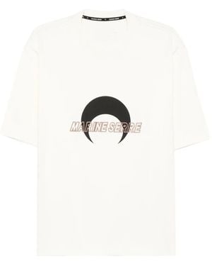 Marine Serre ロゴ Tシャツ - ホワイト