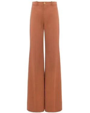 Chloé High Waisted Flared Leg Pants - Brown