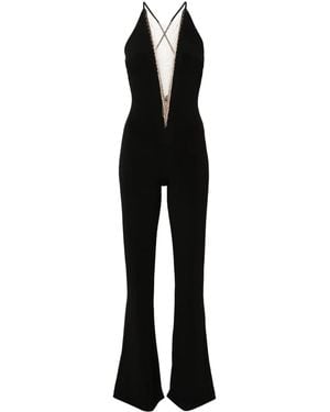 Nissa Jumpsuit Mit Tiefem V-Ausschnitt - Schwarz
