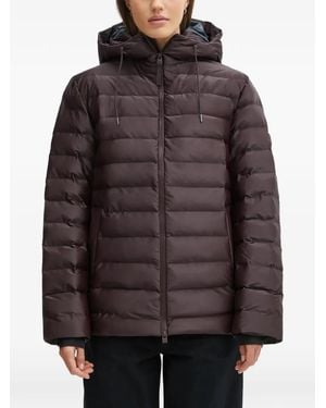 Rains Lohja W3T2 Hooded Puffer Jacket - Brown