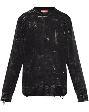 DIESEL K-Maxense Distressed Jumper - Black