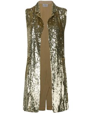 P.A.R.O.S.H. Embellished Draped Waistcoat - Green