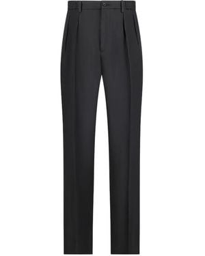 Tagliatore Pleated Pressed-Crease Trousers - Black