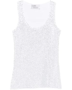 GIUSEPPE DI MORABITO Sequin Tank Top - White