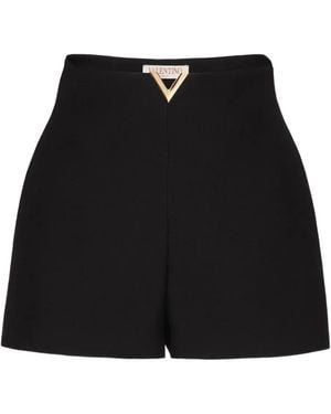 Valentino Garavani Crepe Couture Tailored Shorts - Black