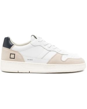 Date Perforated Panel Sneakers - White