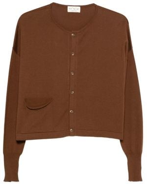 Ma'ry'ya Buttoned Cardigan - Brown