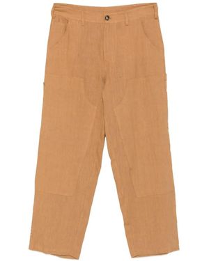 Amaranto Belt-Loops Trousers - White