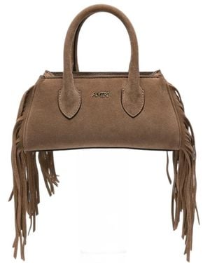 Amiri Micro Fringed Suede Tote Bag - Brown