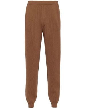 Prada Tapered-Jogginghose Aus Kaschmir - Braun