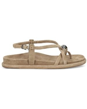 Kennel & Schmenger Aily Embellished-Detail Crossover-Strap Sandals - Natural