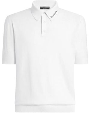 Dolce & Gabbana Polo En Laine - Blanc