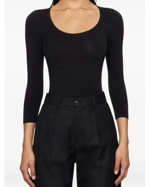Wolford Tokio Scoop-Neck Body - Black