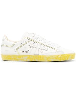 Premiata Steven 6668 Panelled-design Trainers - Yellow
