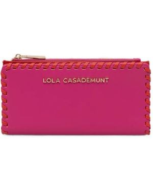 Lola Casademunt Whipstitch-Trim Wallet - Pink