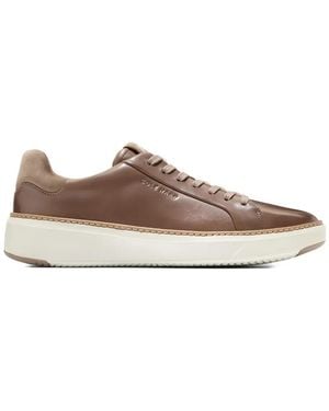 Cole Haan Baskets Grandpro Topspin En Cuir - Marron
