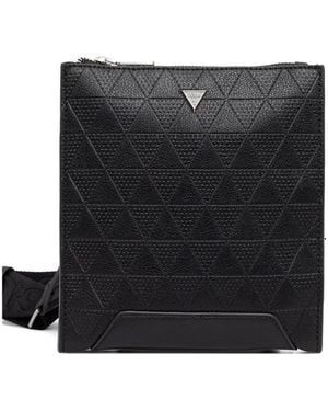 Guess Torino Quilted Messenger Bag - Black