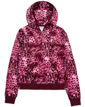 Juicy Couture Sudadera Con Motivo De Leopardo Y Capucha - Rojo