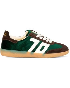 Back 70 Cloud Logo-Patch Panelled Trainers - Green