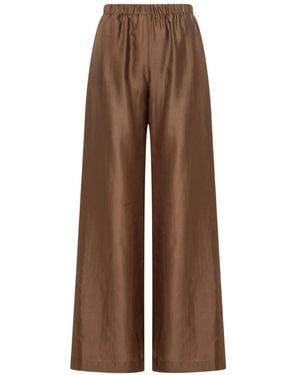 LE SULLY STUDIO Elasticated Waistband Trousers - Brown